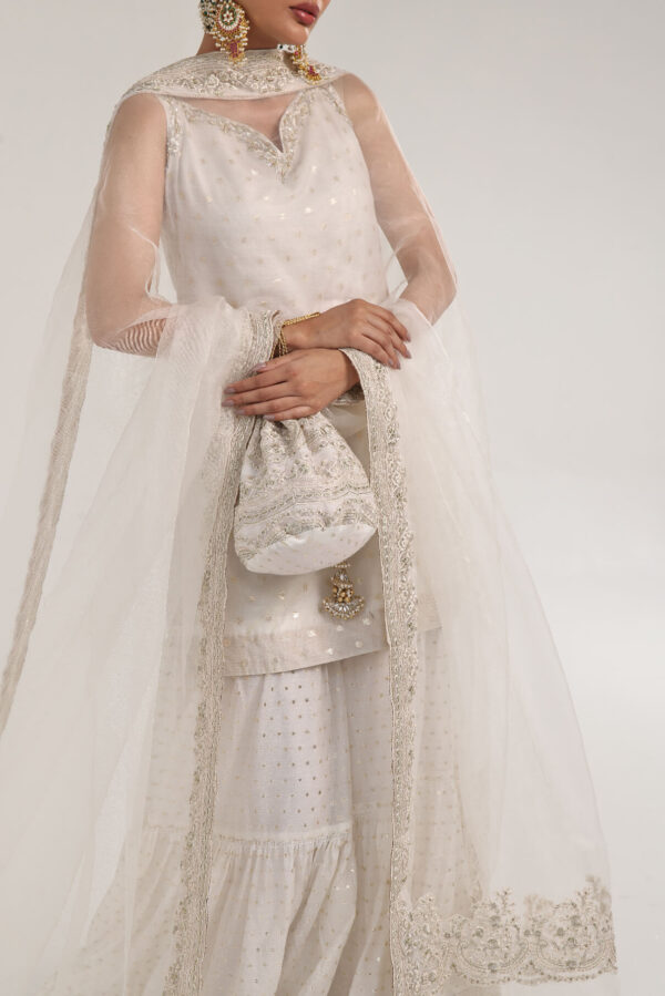 Swan – Off-white Gharara - Image 9