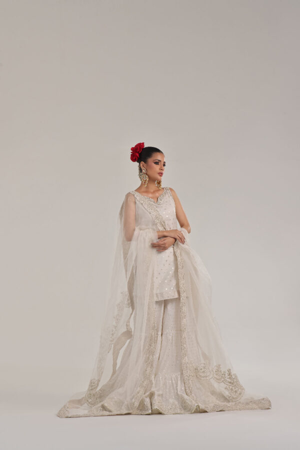 Swan – Off-white Gharara - Image 8