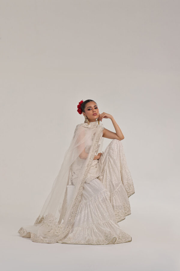 Swan – Off-white Gharara - Image 5