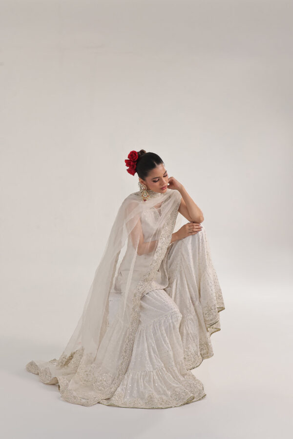 Swan – Off-white Gharara - Image 2