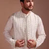 Mheer – Off White Shawl Shalwar Kameez - Image 2